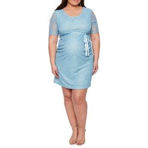 PLANET MOTHERHOOD Light Blue Lace Cocktail Dress Size Large NWT